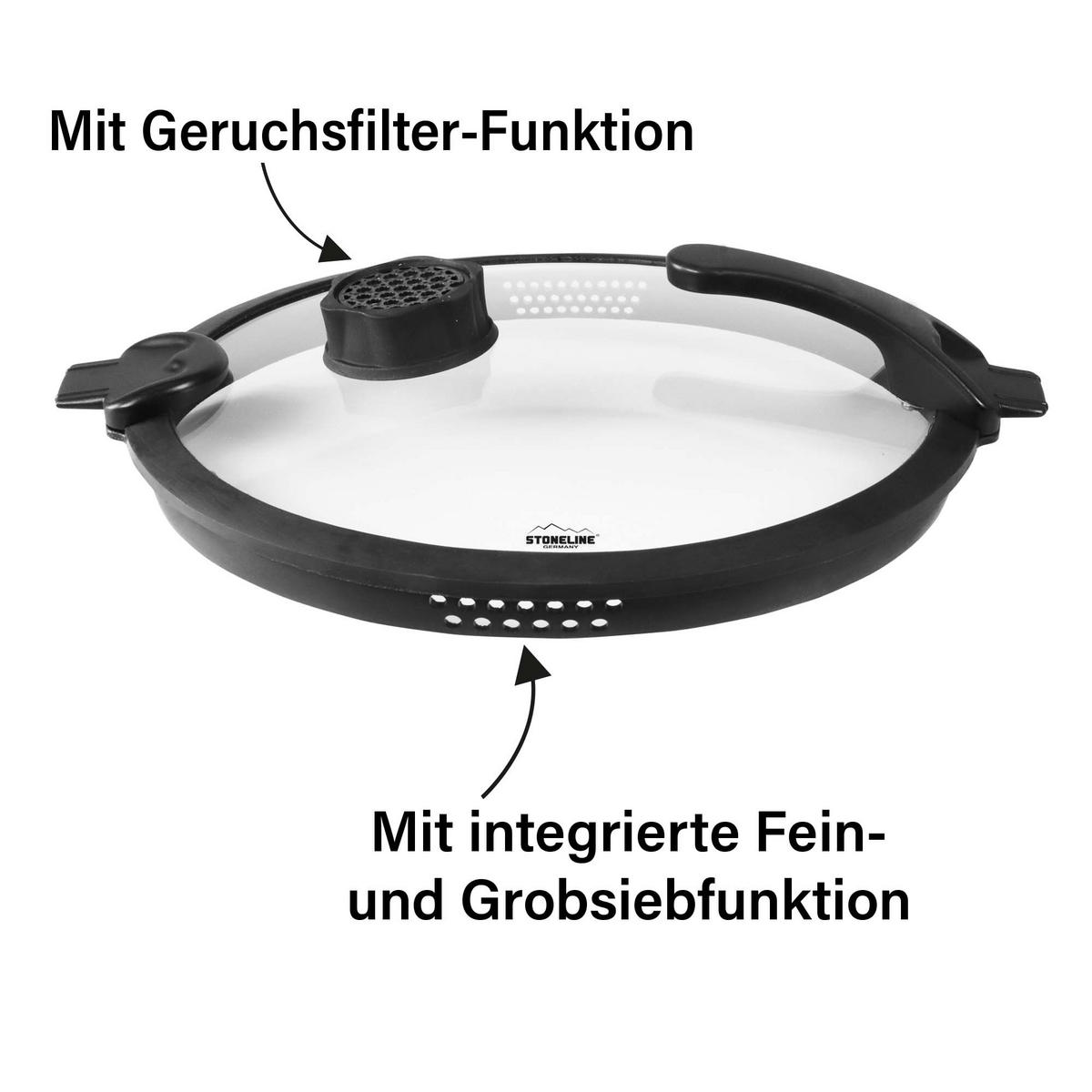 SCHMORPFANNE 24cm mit Deckel - Anthrazit, Metall (50/33/18cm)