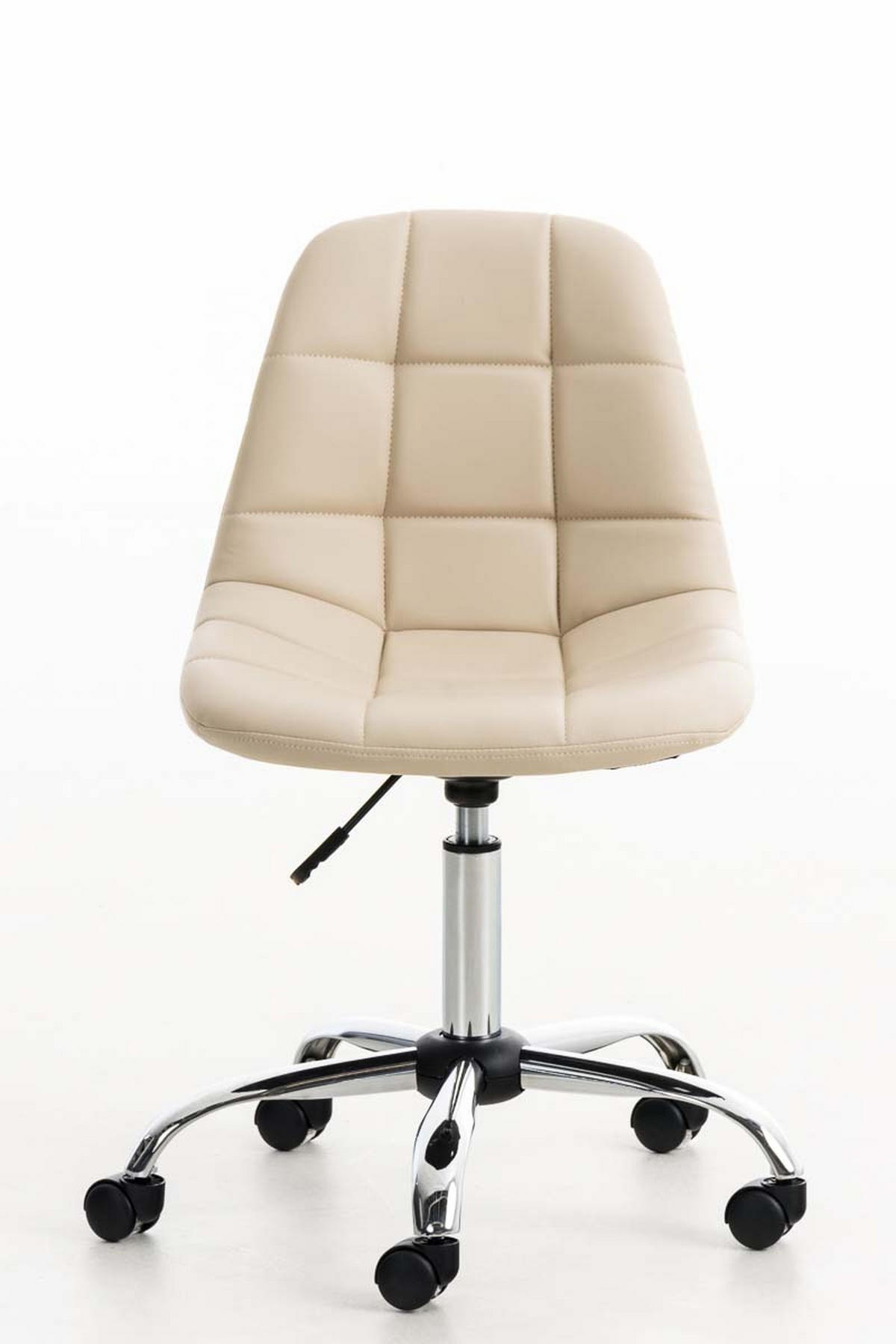 BÜROSTUHL Emily, Kunstleder Creme - Creme, Textil/Metall (55/91/55cm) - TPFLiving
