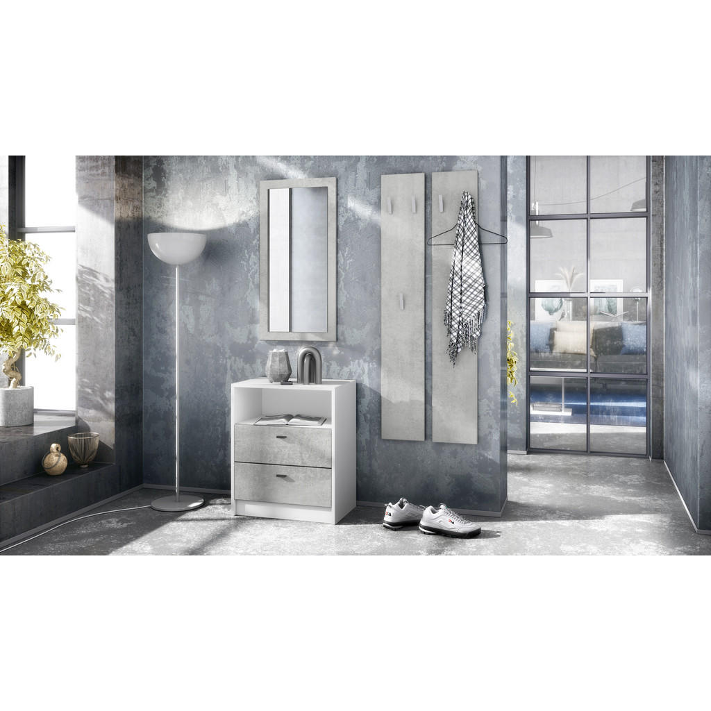 Thumbnail - Vladon Garderobe, Hellgrau, Holzwerkstoff, 130x185x36 cm, Garderobe, Garderoben-Sets & Serien, Garderoben-Sets