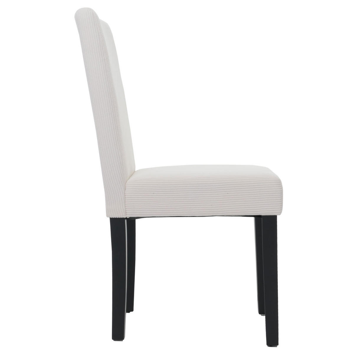 ESSZIMMERSTUHL 2er-Set klassisch und zeitlos 90x42x50cm Sitzhöhe 47cm Stoff/Textil Cord Holz dunkle Beine Creme - Beige, Textil (42/90/50cm) - CHEFGASTRO