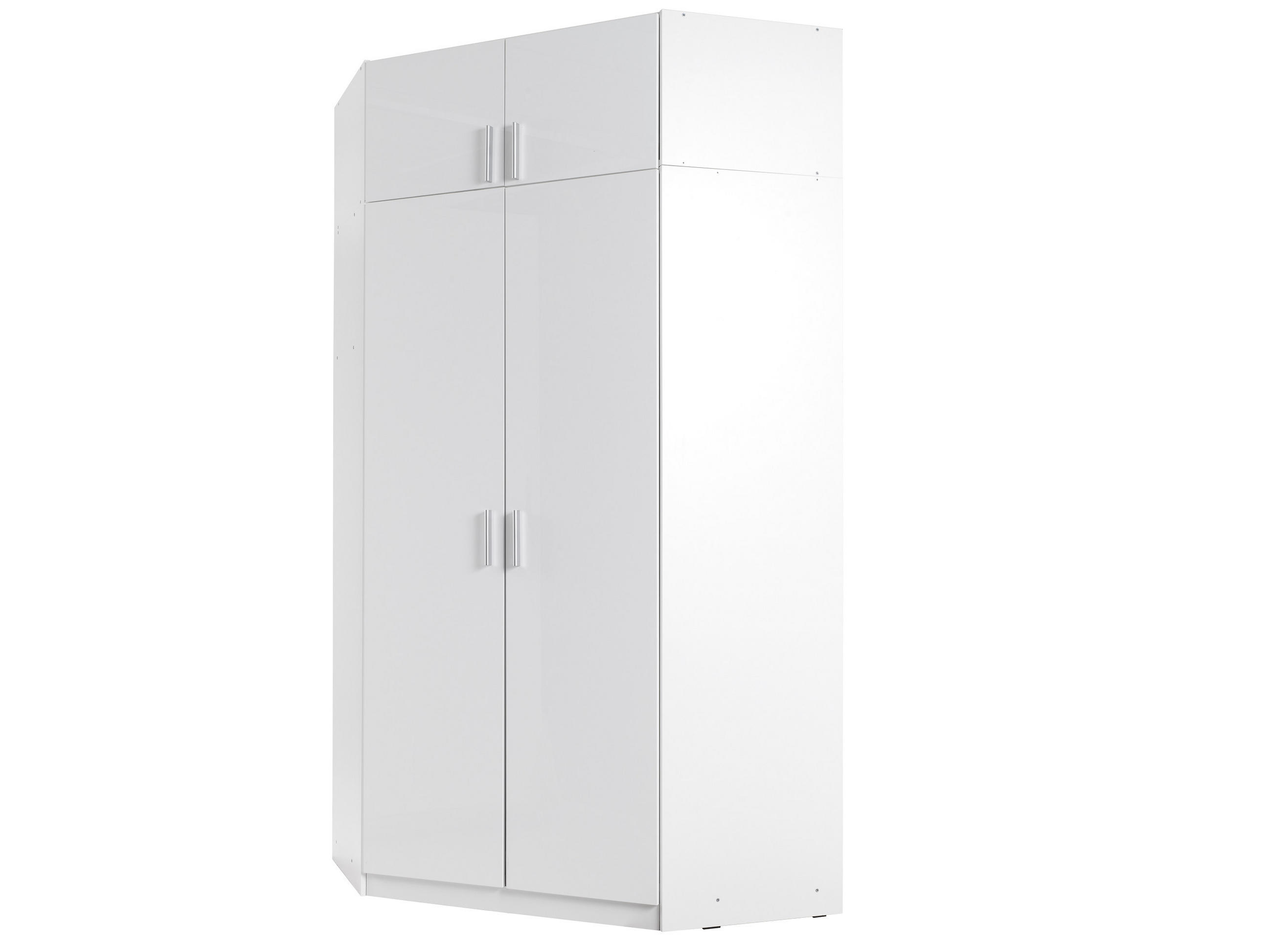 KLEIDERSCHRANK SOLENA 06 - 117×197×117 cm 2 Türen mit Kleiderstange Weiß - Weiß, Holz/Holzwerkstoff (117/197/117cm) - Milaros Markt