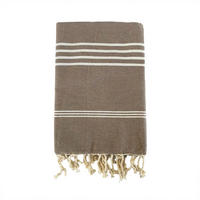 HAMMAMTUCH Kolora Taupe 100x200 190g/m² - Beige, Textil (100/200cm) - LE COMPTOIR DE LA PLAGE