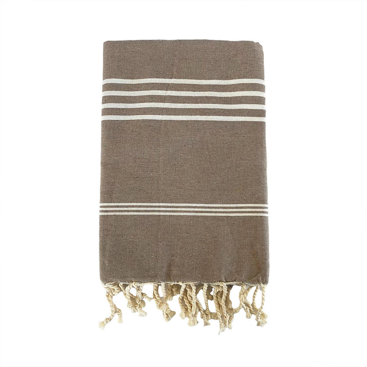 HAMMAMTUCH Kolora Taupe 100x200 190g/m² - Beige, Textil (100/200cm) - LE COMPTOIR DE LA PLAGE