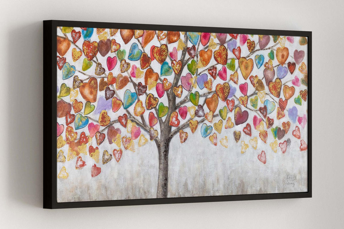 OLEJOMALBA 120/60 cm, Zvířata - bílá/různobarevná, dřevo/textil (120/60cm) - KUNSTLOFT