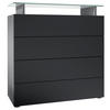KOMMODE Pavos Schwarz matt - Schwarz, Holzwerkstoff (76/80/33cm) - Vladon
