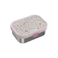 EDELSTAHL-BROTDOSE MIT GABEL Campus Fairy Wonders 18 x 13 cm - Multicolor/Rosa, Kunststoff/Metall (13.2/6.1/17.8cm) - Mepal
