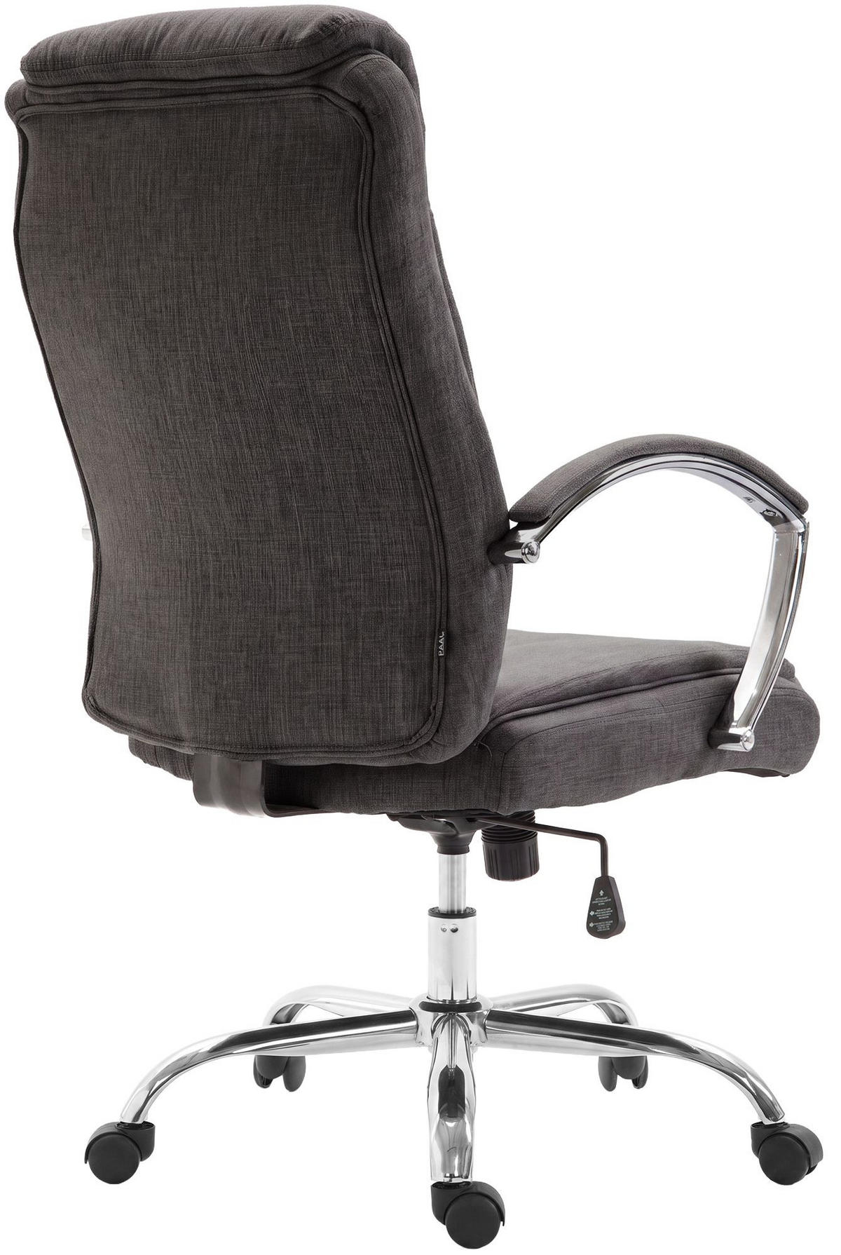 DREHSTUHL Stoff Dunkelgrau - Chromfarben/Dunkelgrau, Textil/Metall (65/115/73cm) - CLP