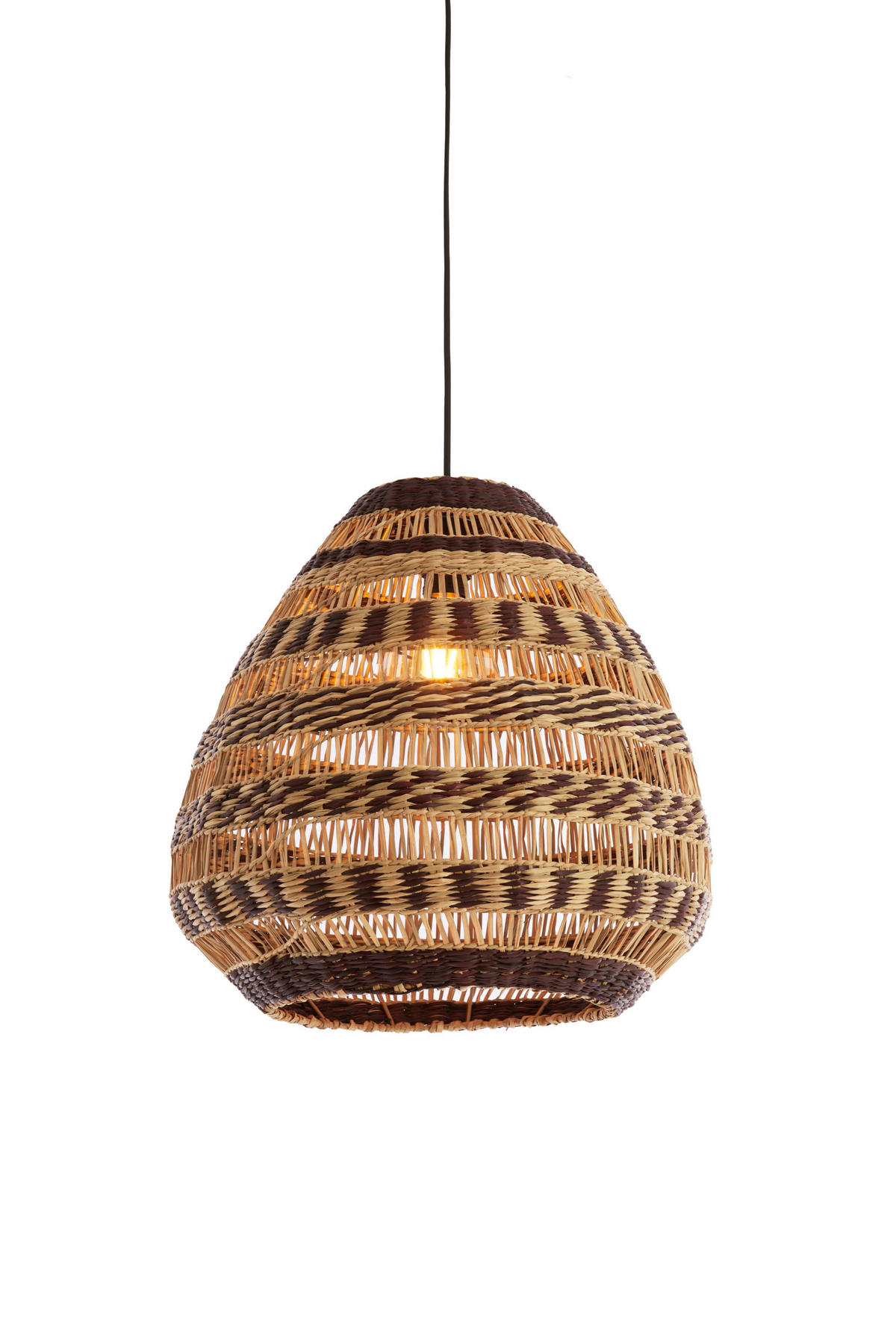 HÄNGELAMPE - Braun - 47/47/46 cm - Braun, Naturmaterialien (47/47/46cm) - Light & Living
