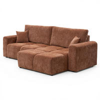 ECKSOFA BALOO mit Schlaffunktion und Bettkasten Orange - Orange, Holzwerkstoff/Kunststoff (250/90/160cm) - Idohome