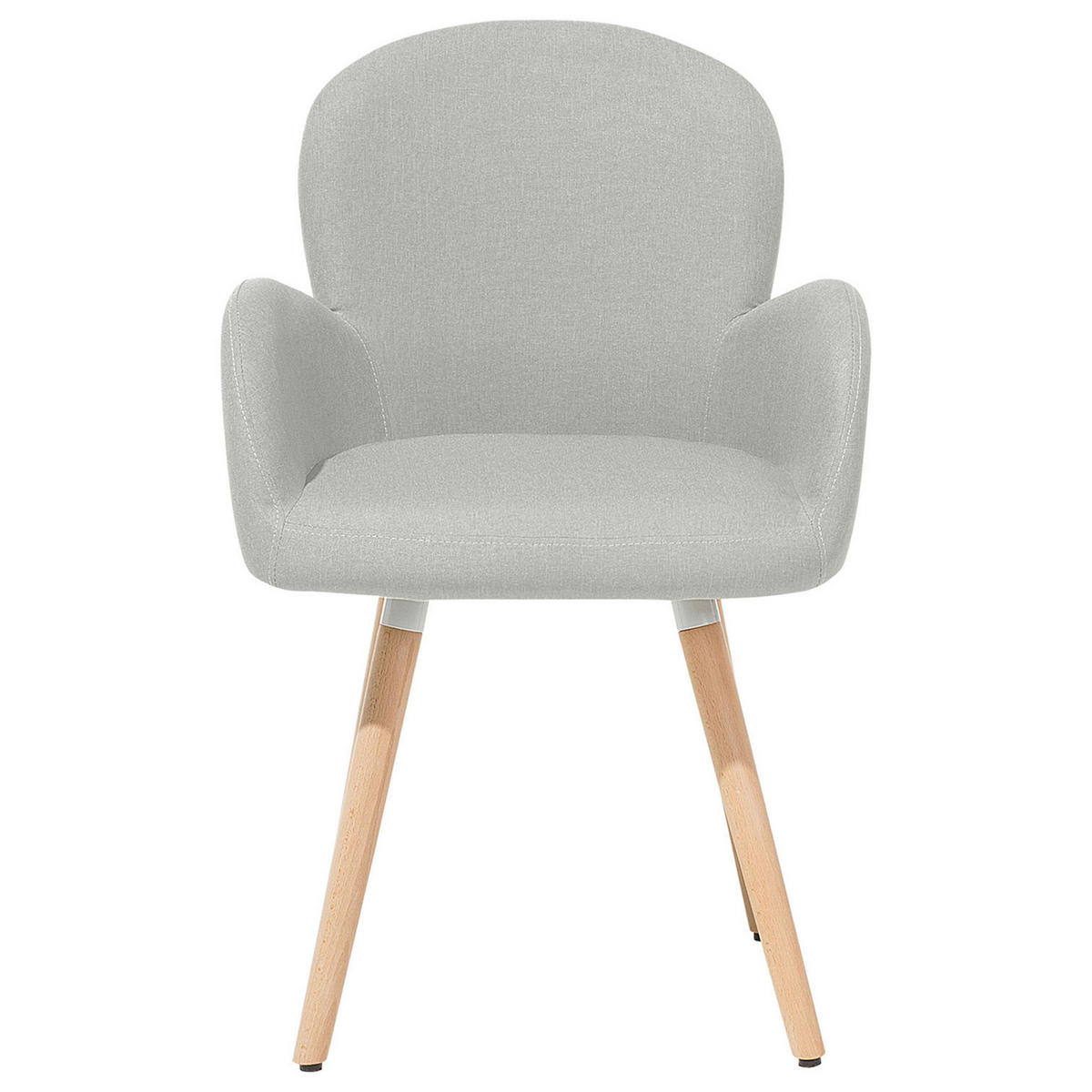 ESSZIMMERSTUHL 2er-Set Polsterbezug Grau Brookville - Grau, Holz/Textil (44/83/52cm) - Beliani