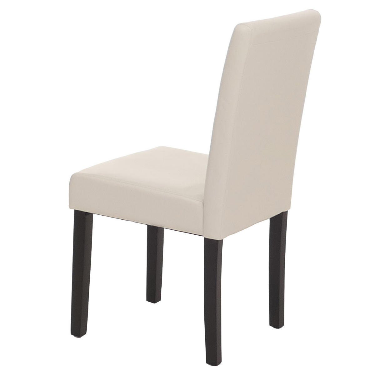 ESSZIMMERSTUHL 4er-Set klassisch und zeitlos 90x43x56cm Kunstleder Sitzhöhe 45cm Weiß dunkle Beine - Weiß, Kunststoff (43/90/56cm) - CHEFGASTRO