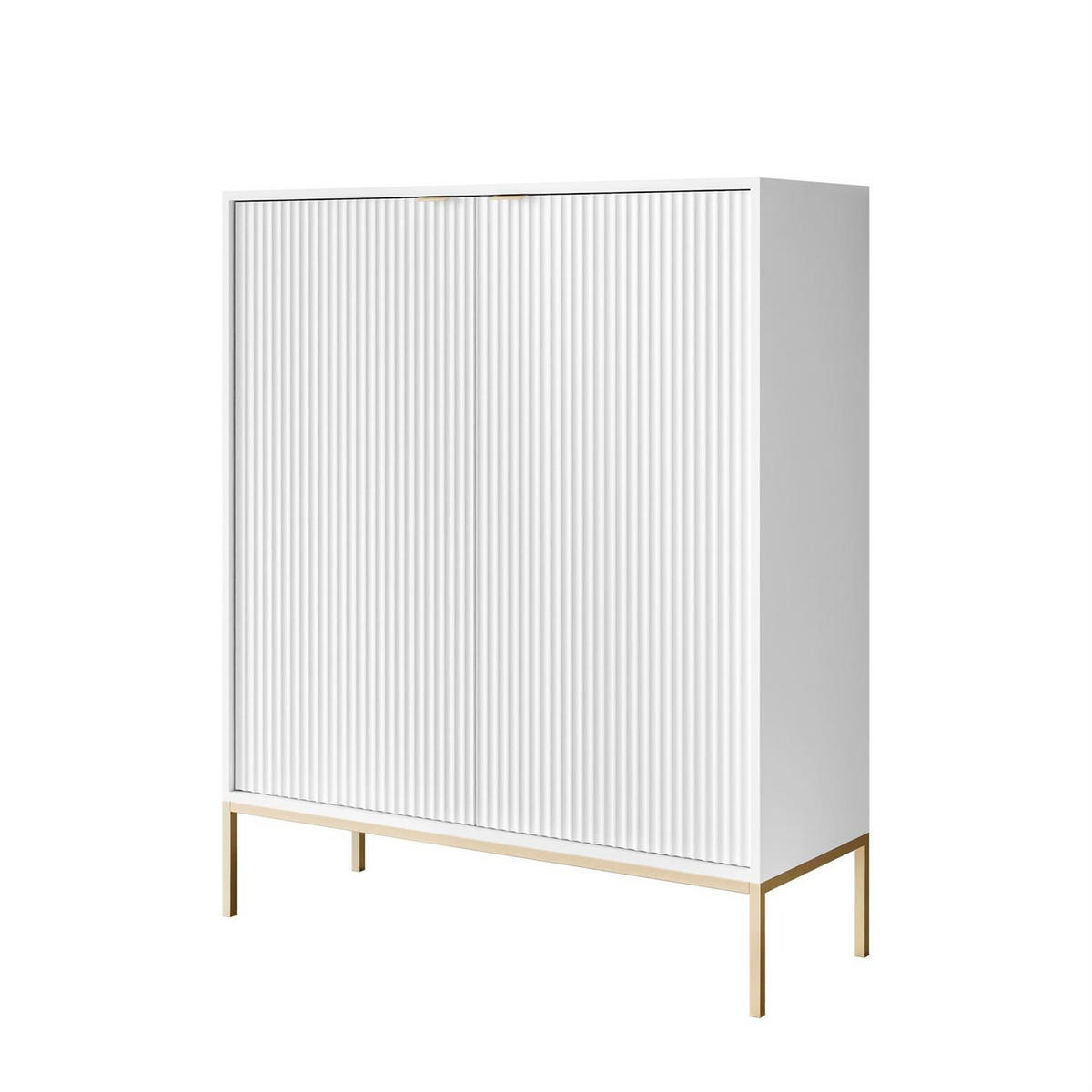 HIGHBOARD CORTADO GOLD K104 ZWEIFLUEGELIG WEISS - Weiß, Holzwerkstoff (104/125/39cm) - Lookway
