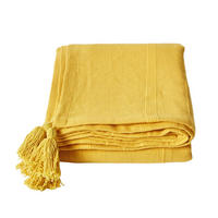 WOHNDECKE Rajput 150/200 cm, 100% Baumwolle - Gelb, Textil (150/200cm) - Homescapes