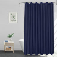 DUSCHVORHANG Dunkelblau 180 x 220 cm - Dunkelblau, Textil (180/220cm)