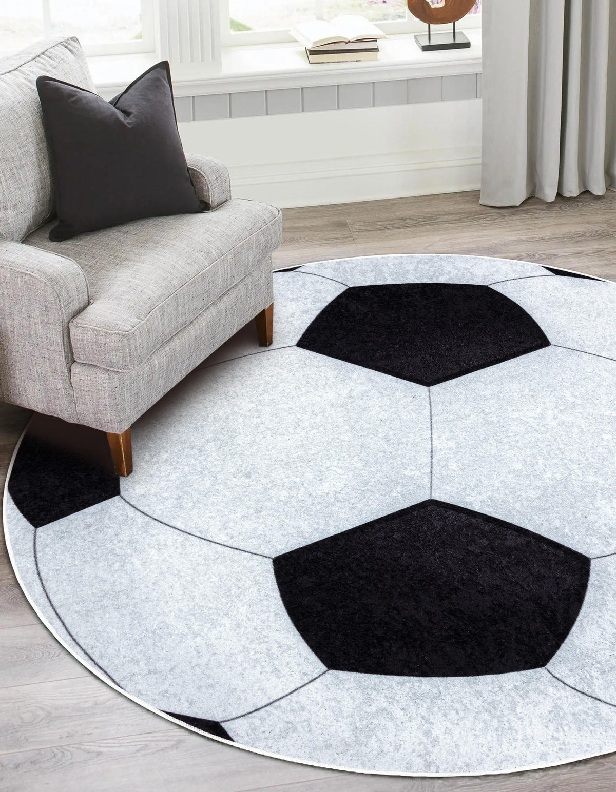 TEPPICH Boisko 80 cm - Weiß, Textil (80/80cm) - rugsX