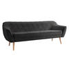 SOFA Skand 3 - Dunkelgrau/Naturfarben, Holz/Textil (180/75/74cm) - MIRJAN24
