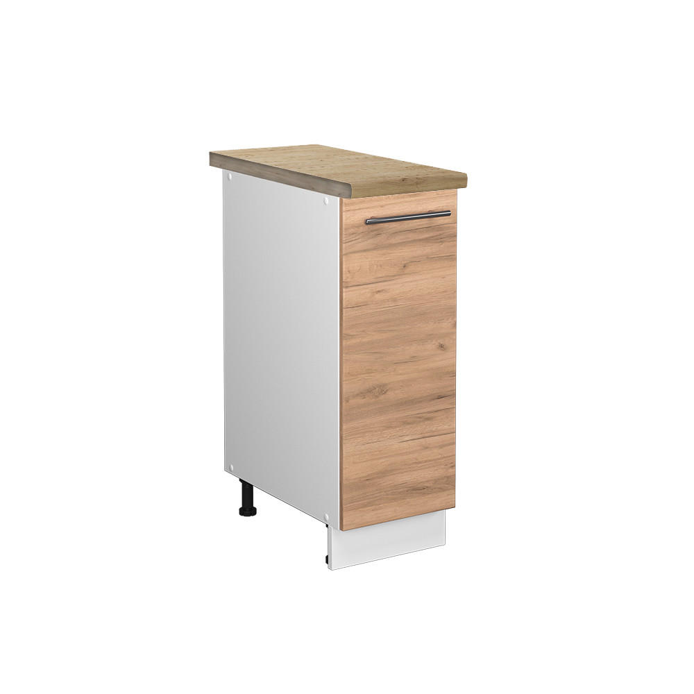 APOTHEKERSCHRANK Fame-Line Goldkraft Eiche 30 cm, AP Eiche - Eiche Wotan/Weiß, Holzwerkstoff (30/82/60cm) - Vicco