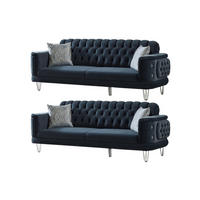 SITZGARNITUR Carlo Anthrazit Stellvariante:3+3 - Anthrazit, Holz (230/85/95cm) - Villa Möbel