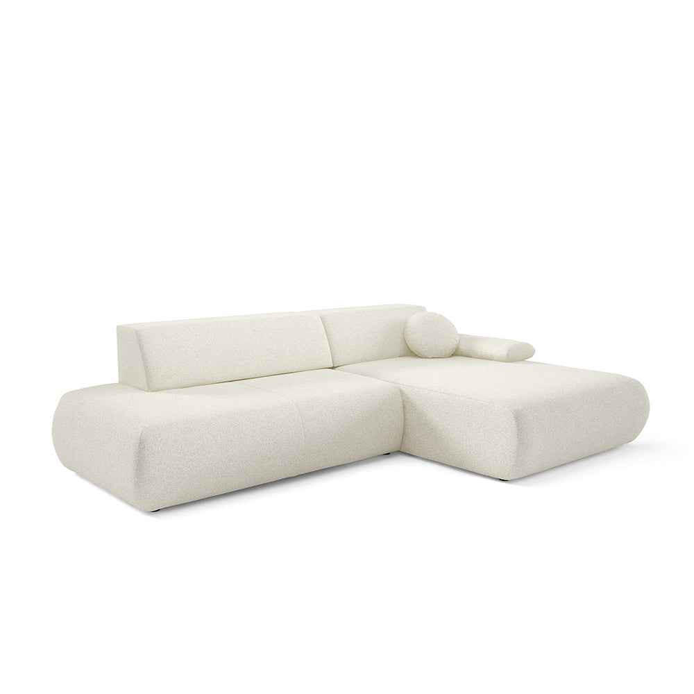 Pillovely Ecksofa Weiß 286x73x173.5 cm