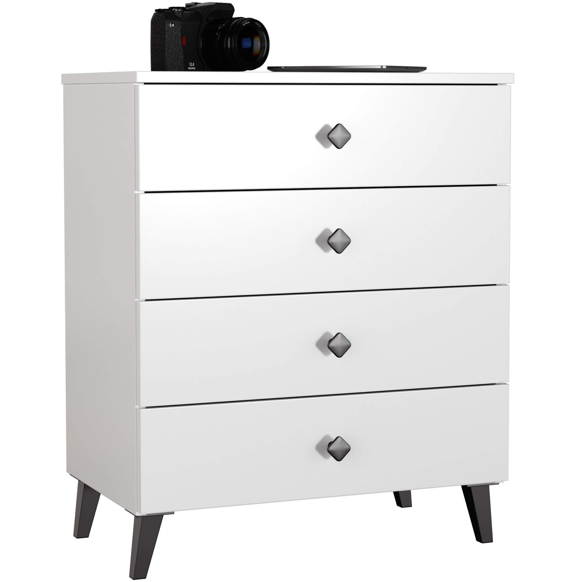 Akord Kommode Weiß 60x73x37 cm