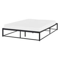 BETT mit Lattenrost 140/200 cm Schwarz Viry - Schwarz, Metall (140/200cm) - Beliani