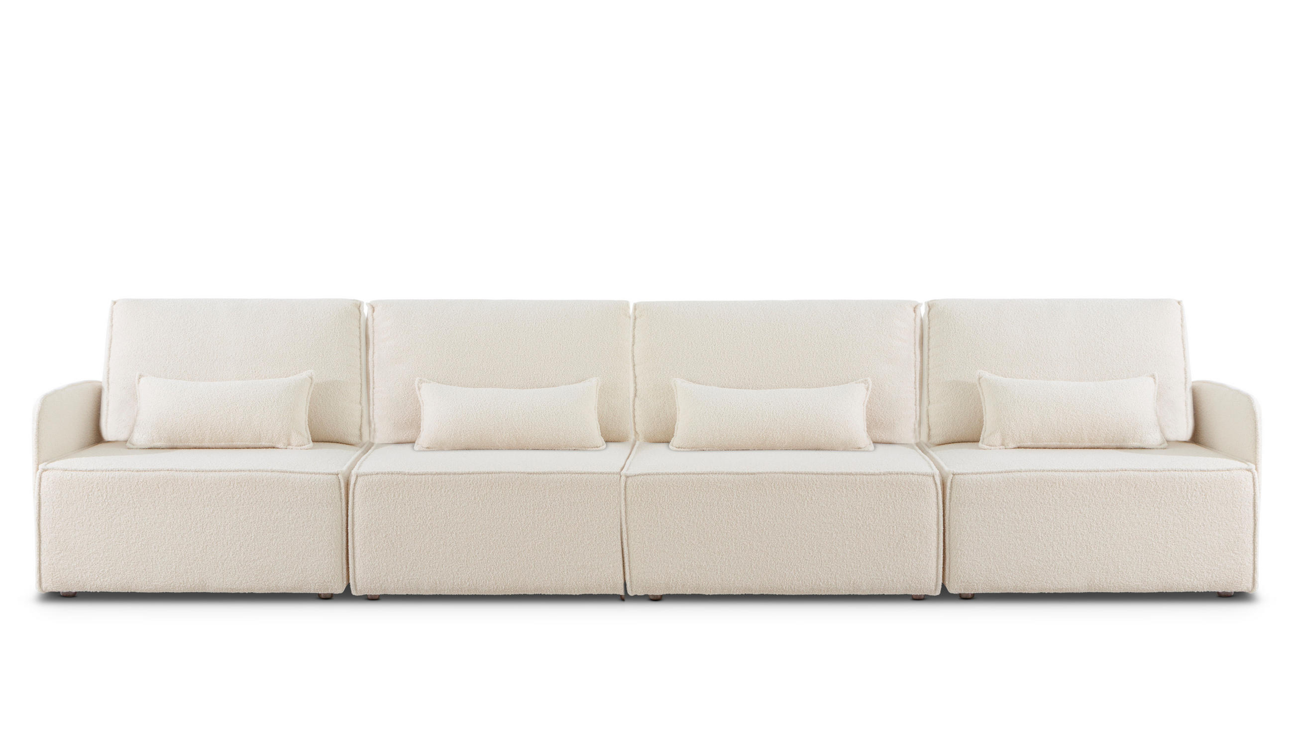 Thumbnail - RNT By Really Nice Things 4-Sitzer-Sofa, Weiß, Textil, 368x87x90 cm, Wohnzimmer, Sofas & Couches, Sofas