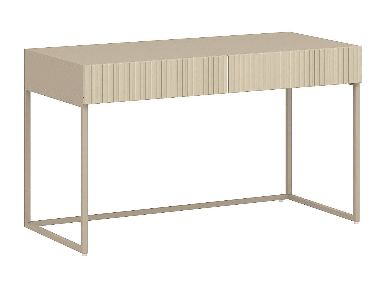 SCHREIBTISCH mit 2 Schubladen - Beige - CALDRIN - Beige, Holz (60/130/75cm) - Vente-Unique