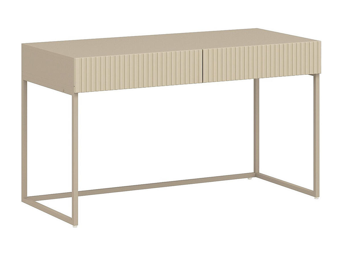 SCHREIBTISCH mit 2 Schubladen - Beige - CALDRIN - Beige, Holz (60/130/75cm) - Vente-Unique
