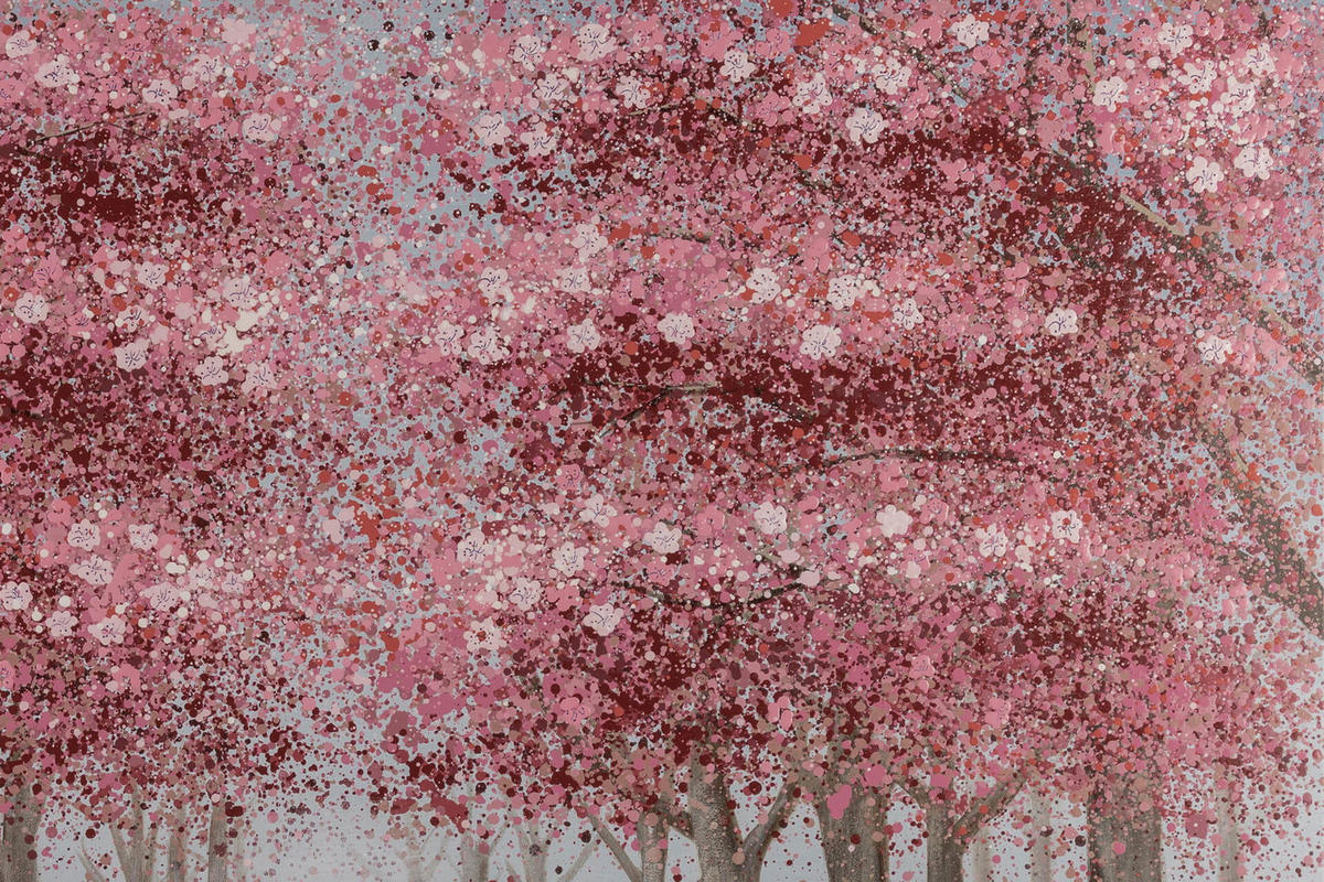 ÖLGEMÄLDE 120/80 cm - Pink, Holz/Textil (2.3/80cm) - KUNSTLOFT