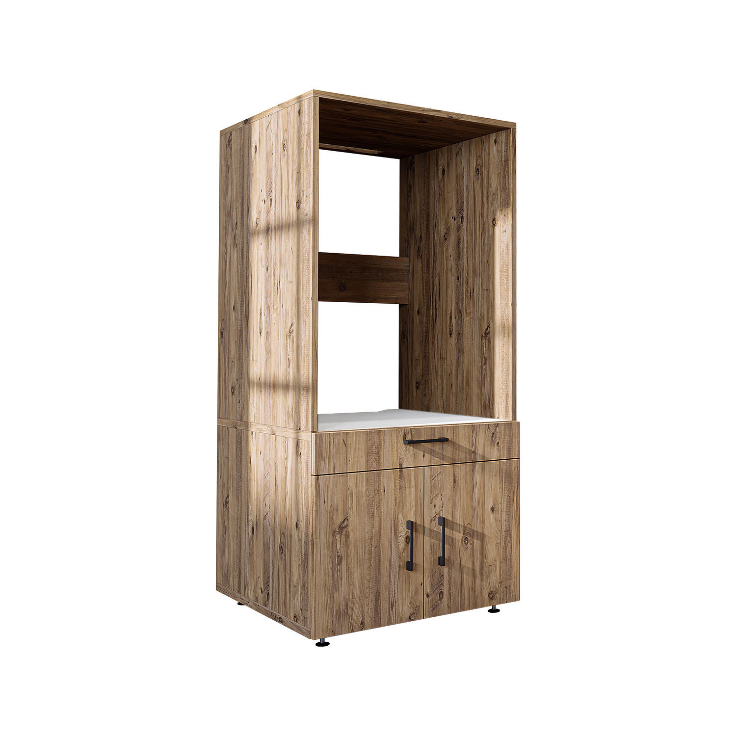 WASCHMASCHINENSCHRANK Serie 3 67cm Breit, 145cm Hoch - Eichefarben, Holzwerkstoff (67/145/67cm)