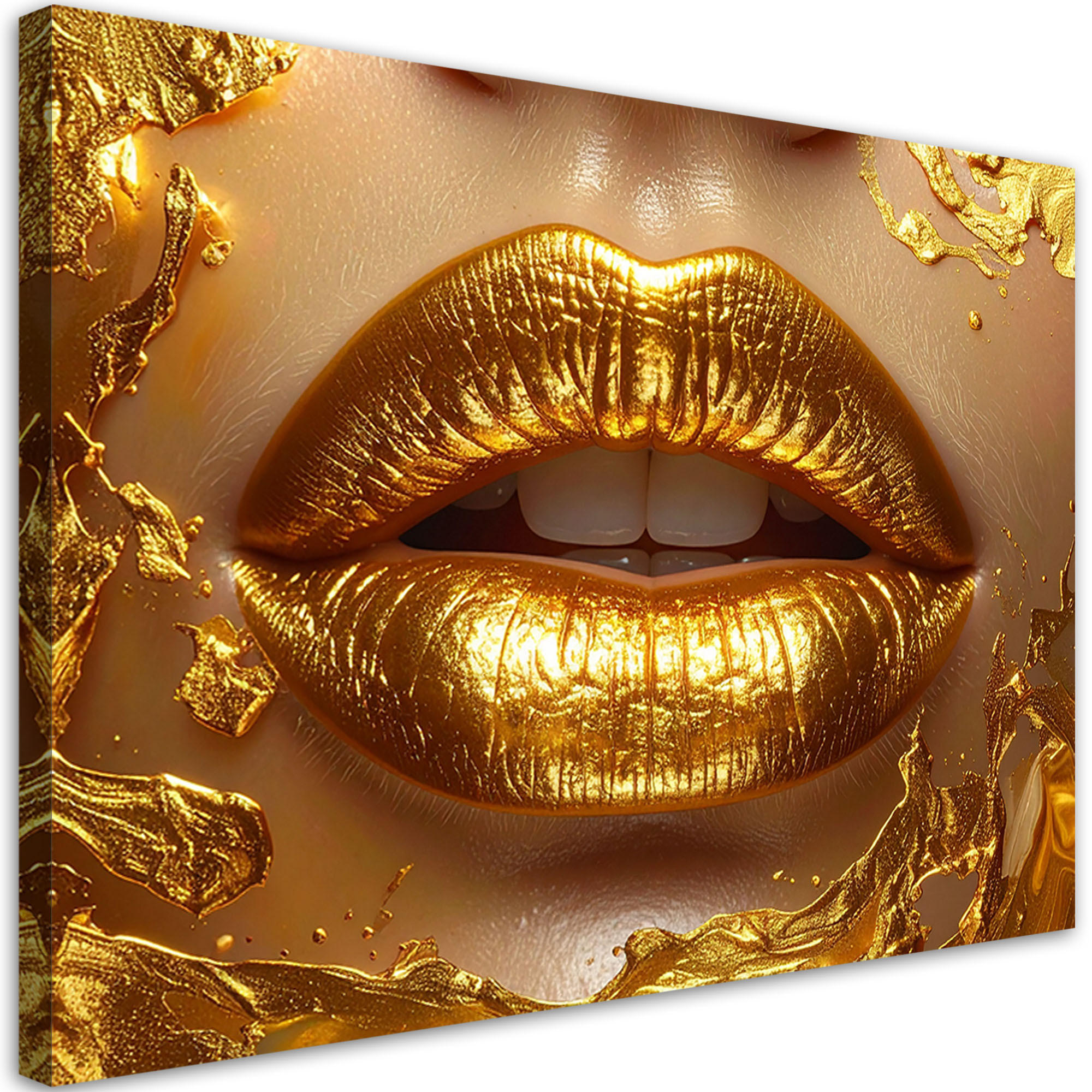 Feeby Leinwandbild, Gold 45x30 cm