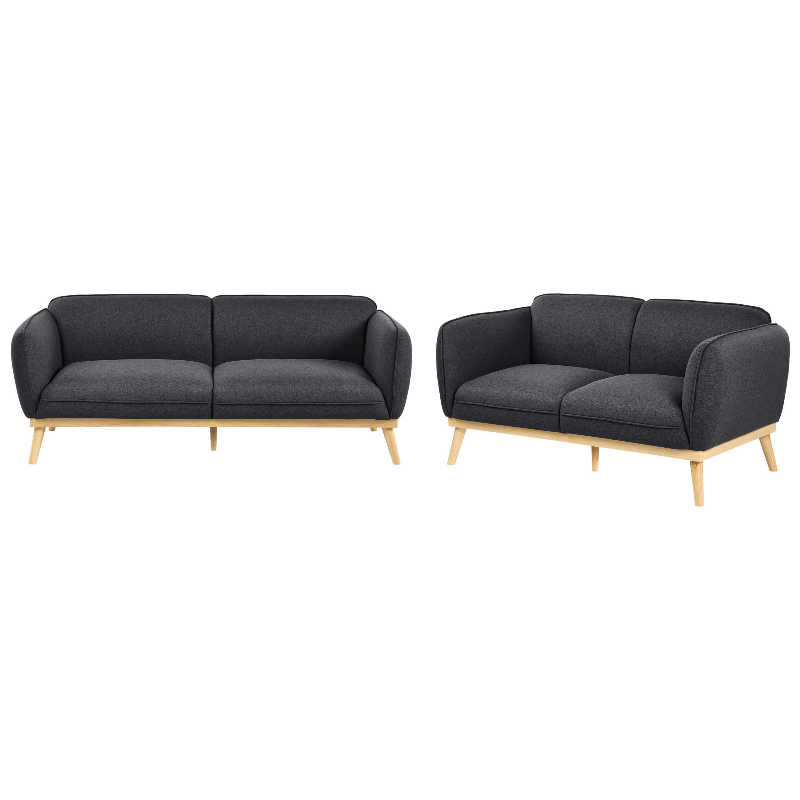 SET CANAPELE cu 5 locuri textil negru Ljung