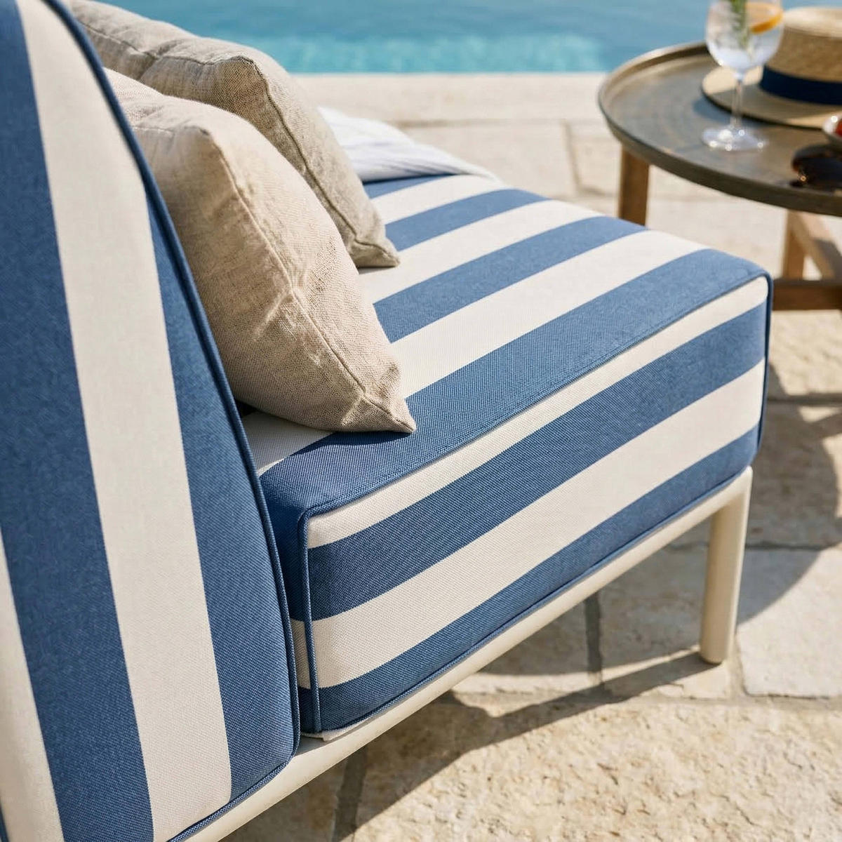 SESSEL, Pazifikblau - Blau, Textil (80/78/72cm) - Oviala