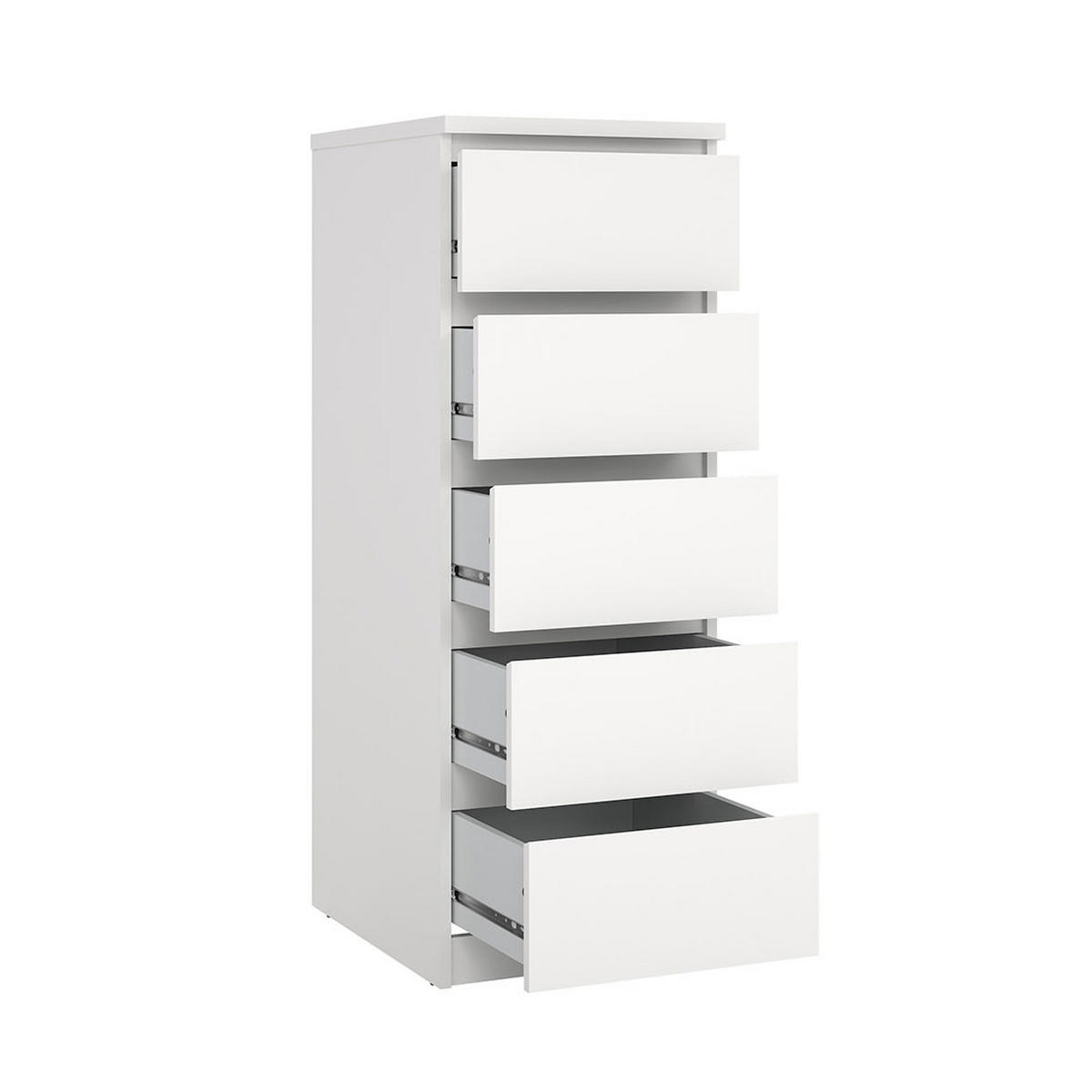 KOMMODE, Naia, Weiß, Holzwerkstoff, 41 x 50 x 112 cm - Weiß, Holzwerkstoff (41/112/50cm) - ebuy24