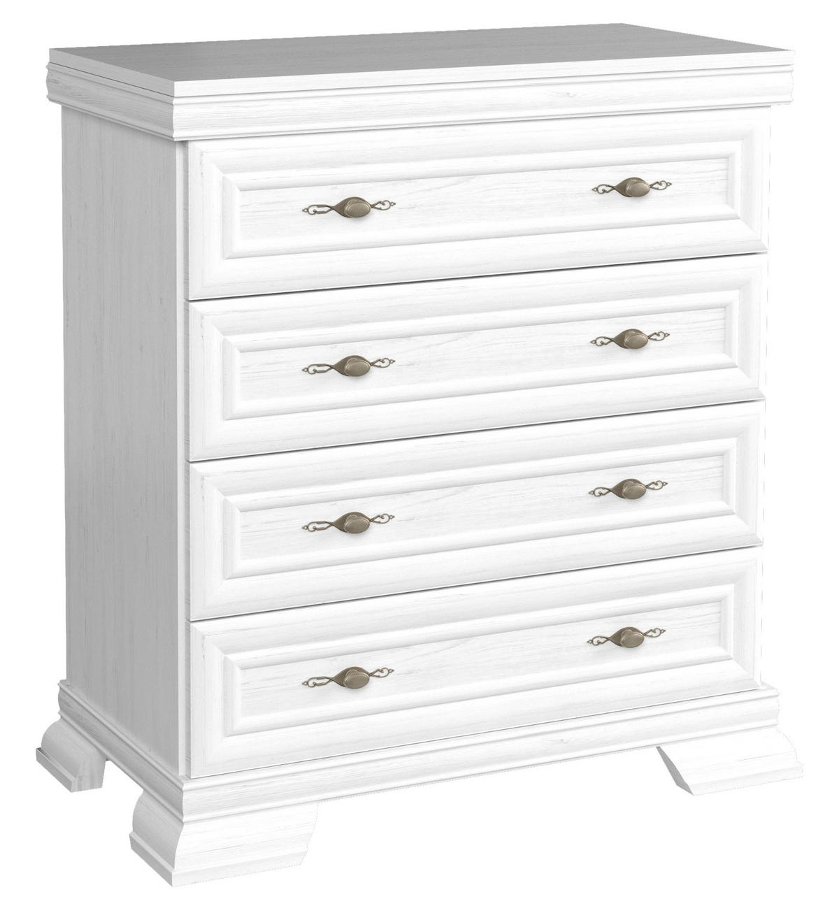 SCHUBLADENKOMMODE Kora Andersen Pinie 88 / 46 / 97cm - Weiß, Holz/Holzwerkstoff (88/97/46cm) - Feldmann-Wohnen