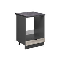 HERDUMBAUSCHRANK Fame-Line GrauBeige 60 cm, AP Anthrazit - Anthrazit/Grau, Holzwerkstoff (60/82/60cm) - Vicco