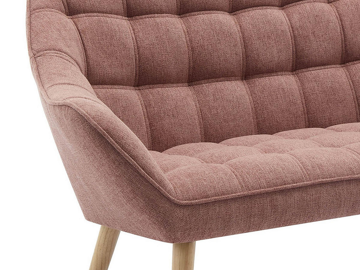 SOFA 2-Sitzer - melierter Stoff - Rosa - CASERTA - Pink, Textil (127/77/73cm) - Vente-Unique