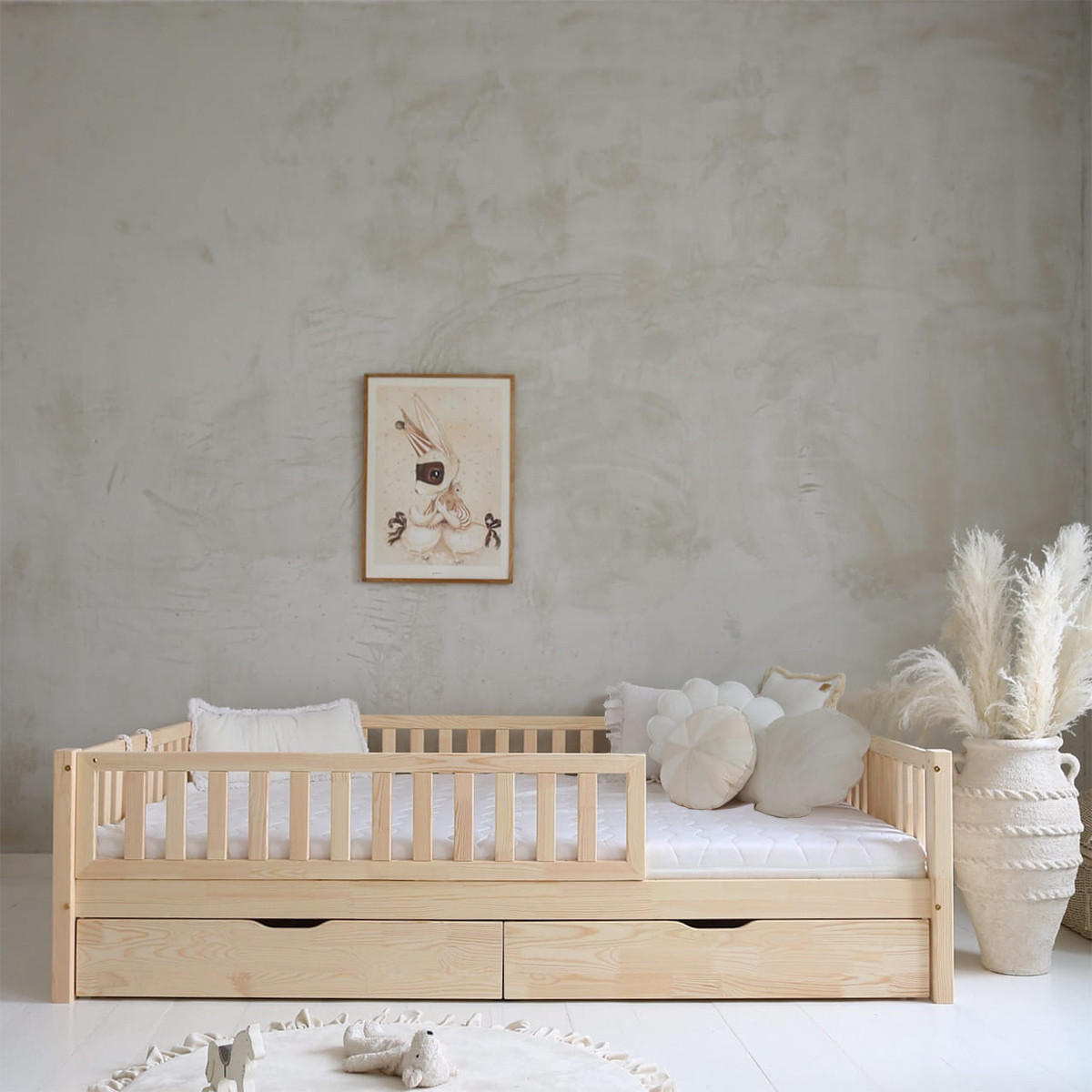 POSTEL 140/200 Agnès Přírodní dřevo - hnědá, dřevo (140/200cm) - Petits-meubles