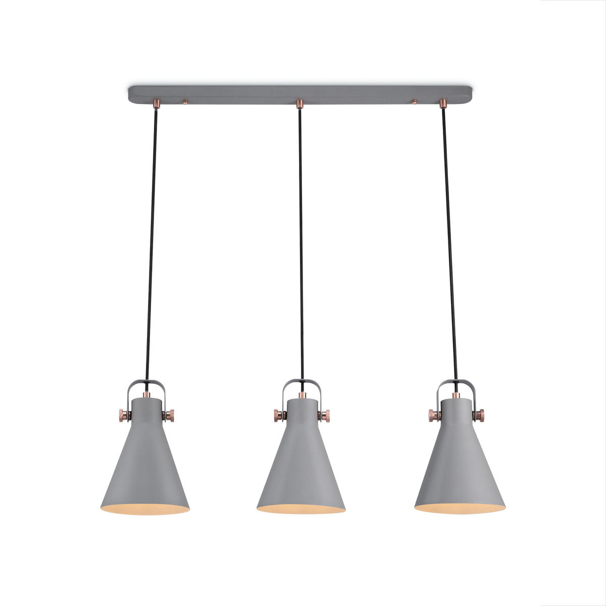 PENDELLEUCHTE Otto - Grau, Metall (16/16/25cm) - Paco Home