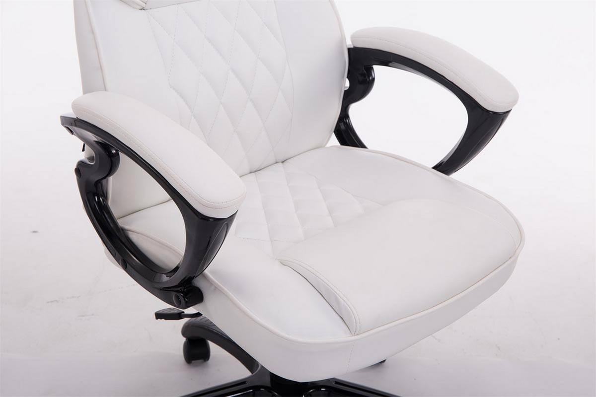 BÜROSTUHL Bigo 180, Kunstleder Weiß - Weiß, Kunststoff/Textil (66/124/72cm) - TPFLiving