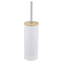 WC-BÜRSTE mit Bambus Lyon 9,3/9,3/38,5 cm - Weiß, Kunststoff (9.3/38.5/9.3cm) - Allstar