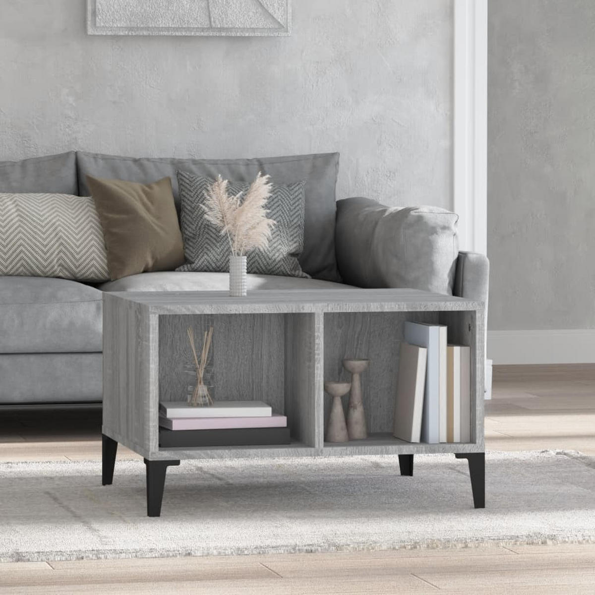 COUCHTISCH Grau Sonoma 60x50x36,5 cm Holzwerkstoff - Grau, Holzwerkstoff (60/50/36.5cm) - furnicato