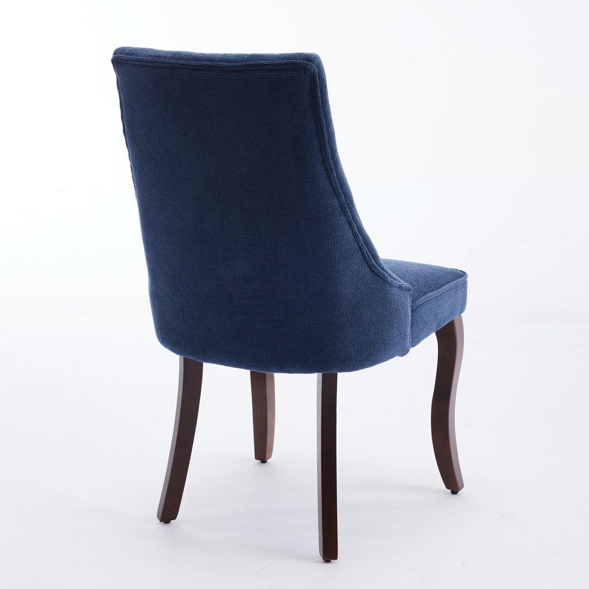 ESSZIMMERSTUHL 2er-Set aus Leinen mit Holzbeinen, Blau - Blau, Textil (64/95.5/50cm)