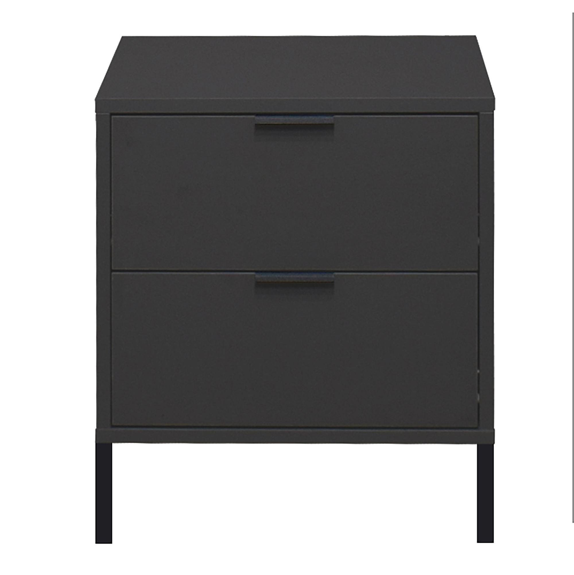 KOMMODE Erna 51x45x62 Anthrazit matt Lack - Anthrazit, Holzwerkstoff (51/62/45cm) - 58aufmkessel