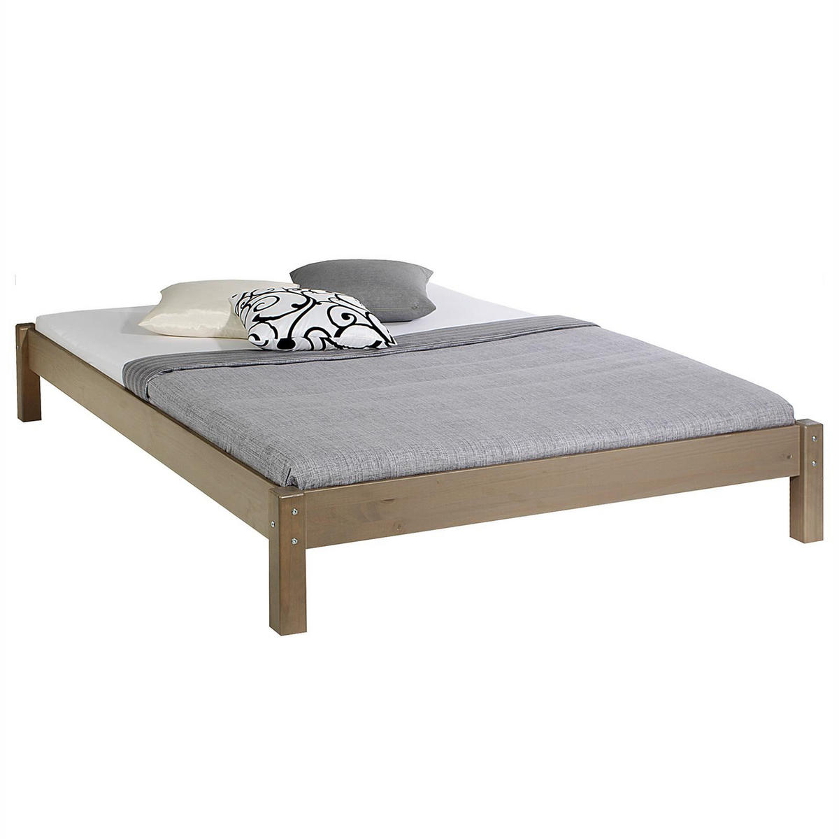 FUTONBETT TAIFUN 140X190 CM - Taupe, Holz (140/190cm) - IDIMEX