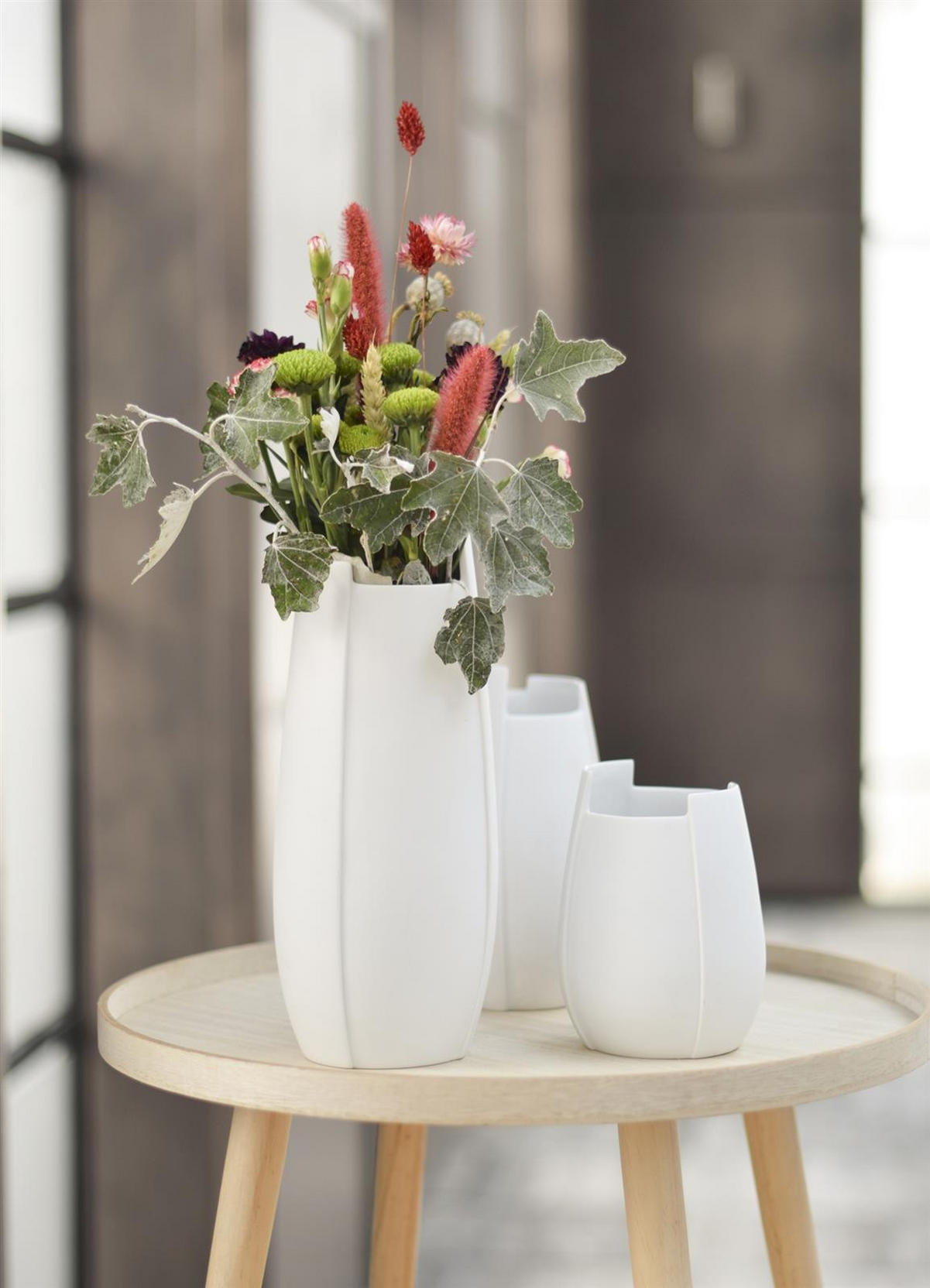 VASE Ova weiß 16 cm - Weiß, Keramik (16cm) - Goebel