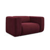SESSEL Chenille Stoff Rot - Rot/Weinrot, Kunststoff/Textil (137/70/89cm) - Makamii