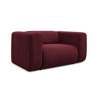 SESSEL Chenille Stoff Rot - Rot/Weinrot, Kunststoff/Textil (137/70/89cm) - Makamii
