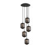 GALERIELEUCHTE Velo 5-flammig Rauch Ø 25cm - Anthrazit/Schwarz, Glas (25/25/27cm) - s.luce