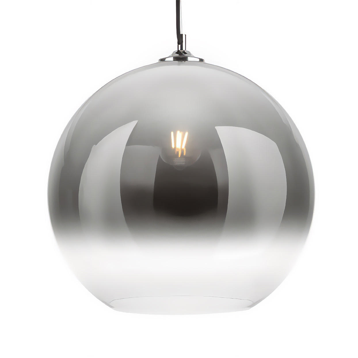 LAMPE Glas Bubble 150 cm - Silberfarben, Glas (40/40/36.5cm) - Leitmotiv